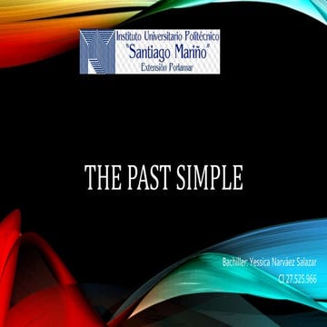The past simple yessica narvaez