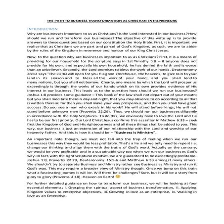 The path to business transformation | DOCX
