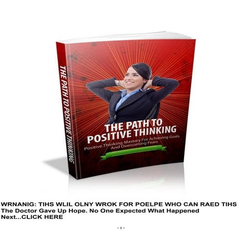 The path to_positive_thinking