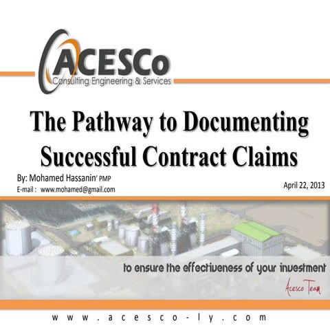 The pathway to documenting successful contract claims..