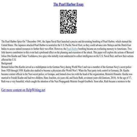 Pearl Harbor Attack Essay | PDF