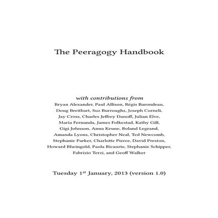 The Peeragogy Handbook