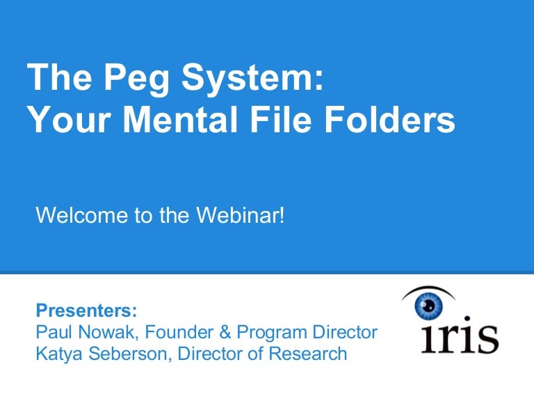 How To Improve Your Memory The Peg System