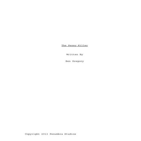 The Penny Killer Screenplay