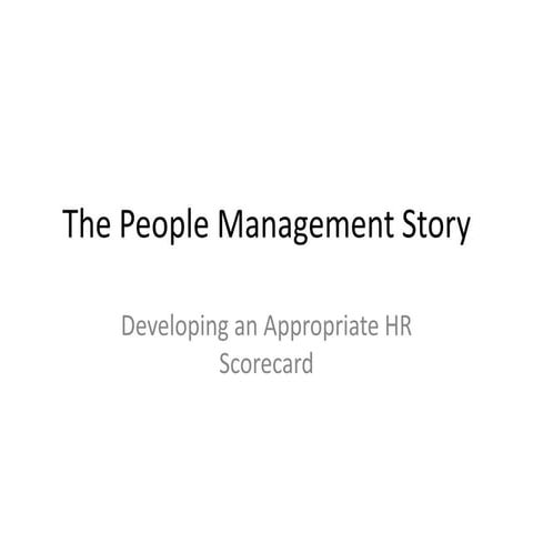 The People Management Story