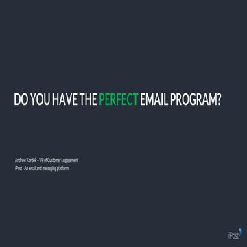 The perfect email program