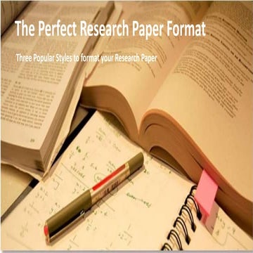 The perfect research paper format