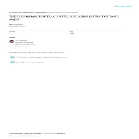 Theperformanceofteaclusterinniligirisdistrictoftamilnadu | PDF