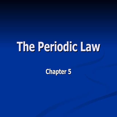 Periodic Law