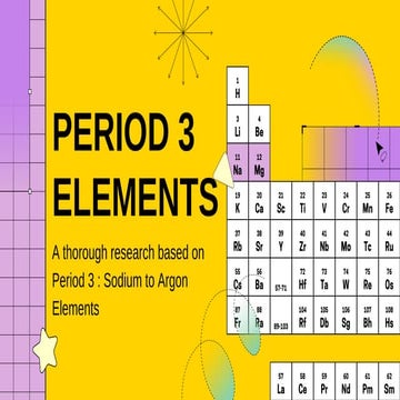 The Periodic Table Education Presentation in Yellow Style Chemistry period 3 ...