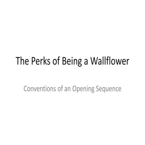 The perks of being a wallflower