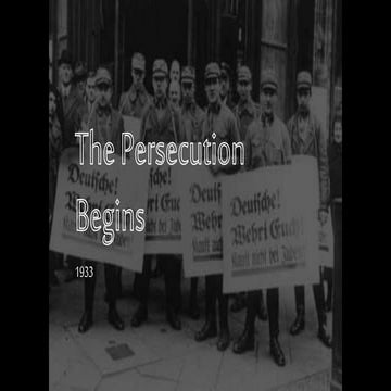 The Persecution Begins - 1933 Presentation - for canvas