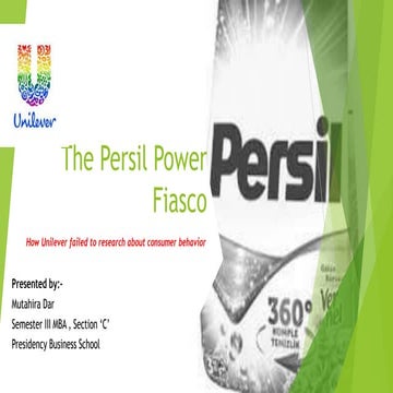 THE PERSIL POWER FIASCO