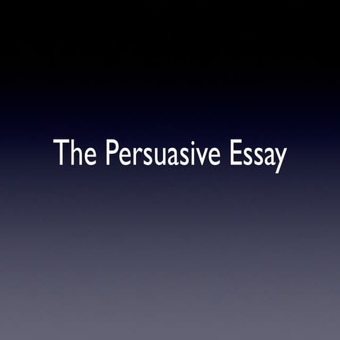 The persuasive essay copy 2