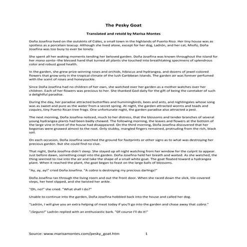 The Pesky Goat by Marissa Montes