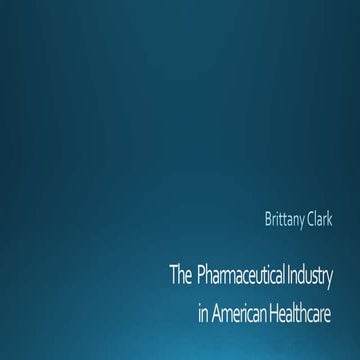 The Pharmaceutical Industry PowerPoint