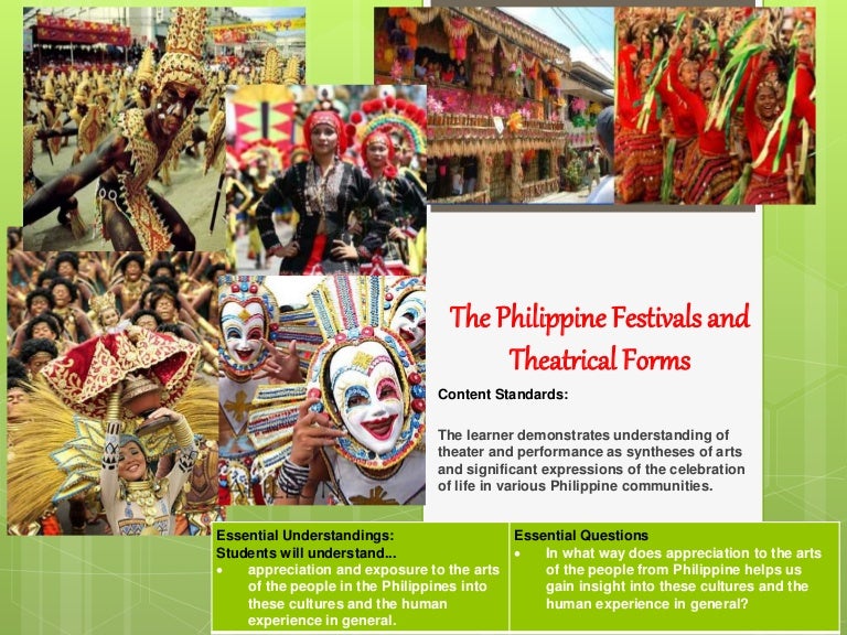 The philippine festivals and theatrical forms
