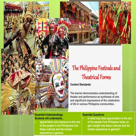 The philippine festivals and theatrical forms