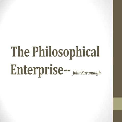 The philosophical enterprise