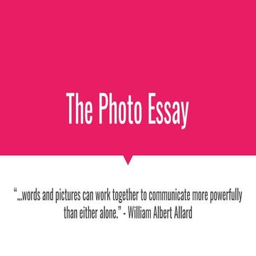 The Photo Essay