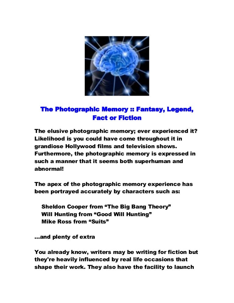 The Photographic Memory