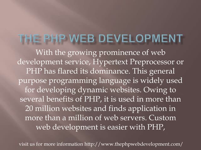 The php web development