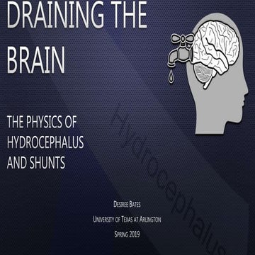 The Physics of Hydrocephalus and Shunts | PPT