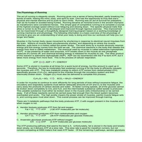 Thephysiologyofrunning