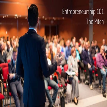 The Pitch - Entrepreneurship 101