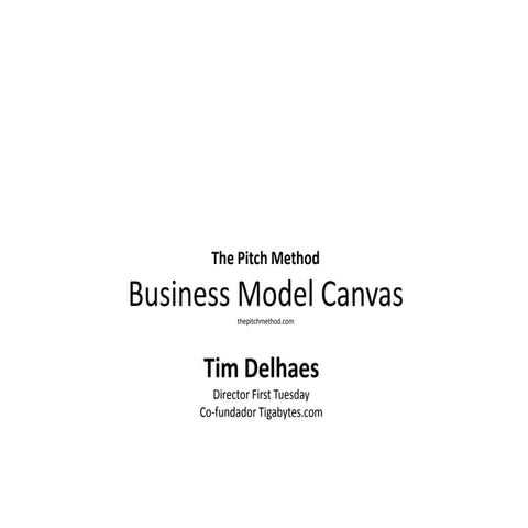 The PitchMethod: Business Model Canvas