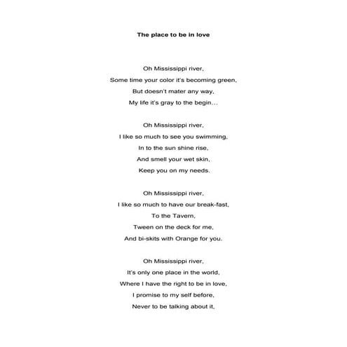 The place to be in love