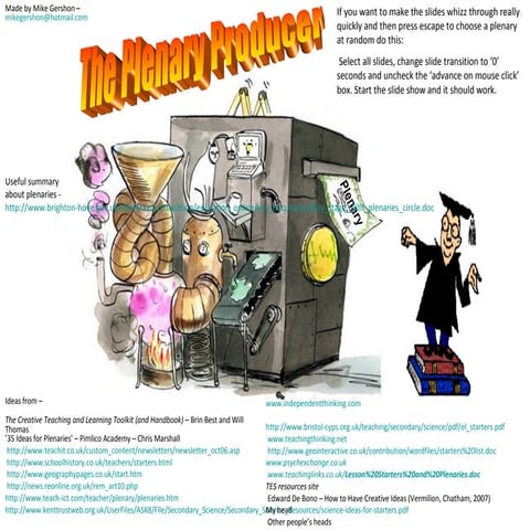 The plenary producer-1