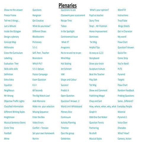 The Plenary Producer