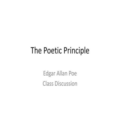 The poetic principle