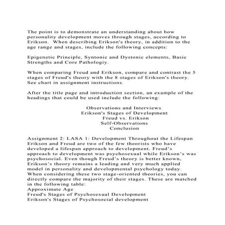 The point is to demonstrate an understanding about how personality.docx