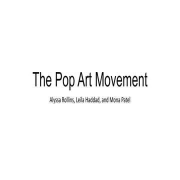 The pop art movement