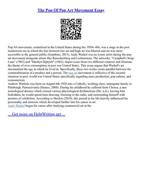 The Pop Of Pop Art Movement Essay PDF the-pop-of-pop-art-movement-essay-pdf
