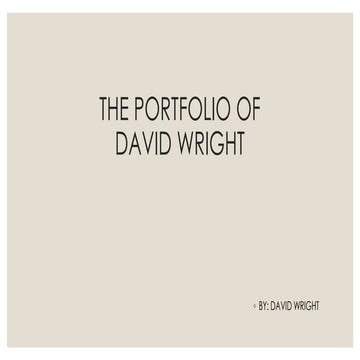 The portfolio of david wright