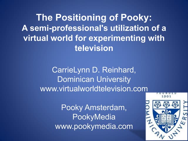 The Positioning of Pooky