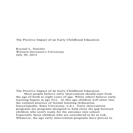 Economic Development and Early Childhood Education | PPT