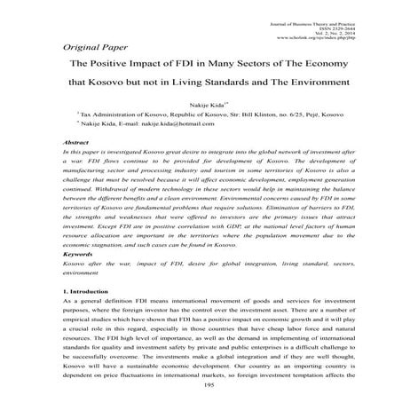 Growth impact and determinants of Foreign Direct Investment | PDF