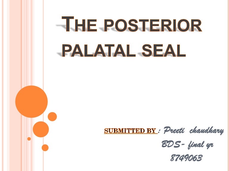 posterior palatal seal