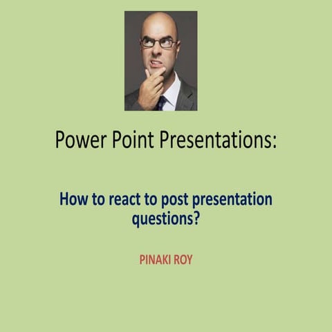 The post presentation trauma