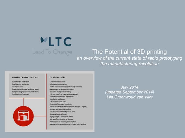 The potential of 3D printing