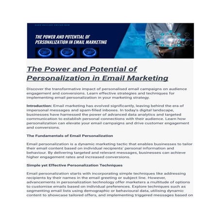 The Power and Potential of Personalization in Email Marketing.pdf
