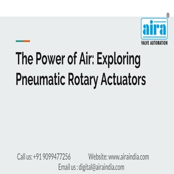 The Power of Air: Exploring Pneumatic Rotary Actuators
