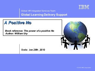 The Power Of A Positive No