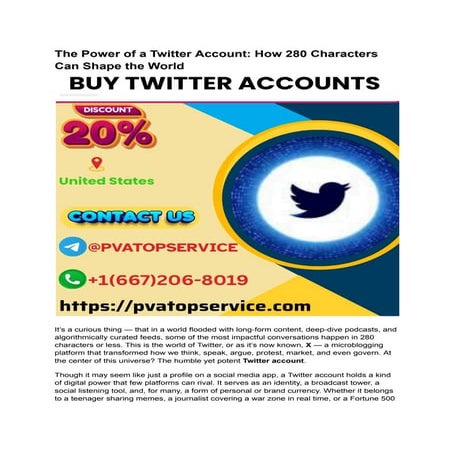 best top usa sell service of Twitter Accounts