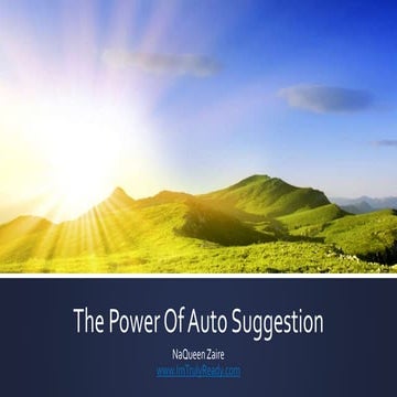 The Power Of Auto Suggestion | PPTX
