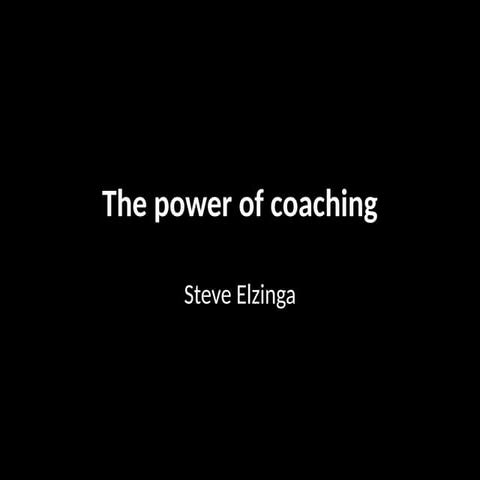 The Power Of Coaching Training Manual Pptx